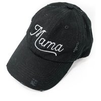 Mama | Script - Black Distressed Baseball Cap | Hats For Moms Gift Mom Adults | Etsy (US)