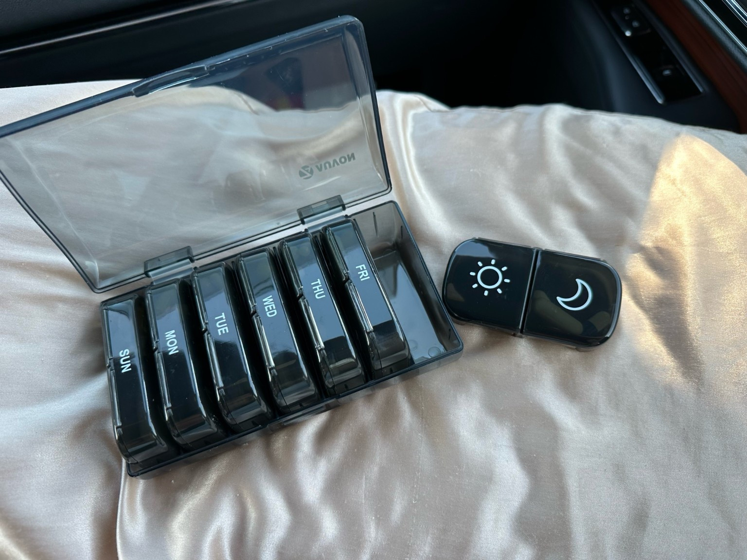 I got my complete bloodwork done a couple months ago and needed a more suitable pill sorter option. After lots of looking I found the perfect one! Morning and evening slots, each day can be removed individually for, you know, those days you are running out of the house and forgot 🙃 10/10! And under $8.