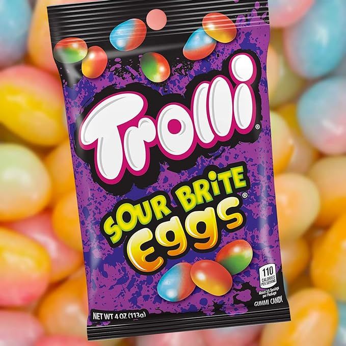 Sour Brite Eggs Chewy Gummy with Candy Shell, Unique Novelty Jelly Beans, Bulk Candies for Easter... | Amazon (US)
