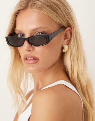 Mango slim frame sunglasses in black | ASOS | ASOS (Global)
