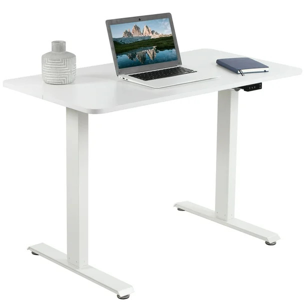 VIVO White 44"x 24" Electric Sit Stand Desk, Height Adjustable Workstation - Walmart.com | Walmart (US)