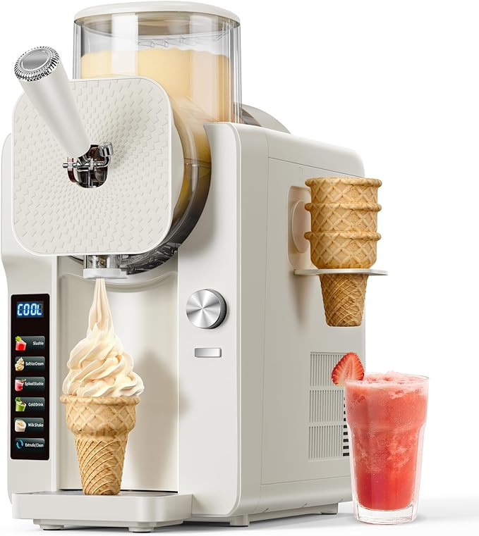 Slush Machine & Ice Cream Maker Machine 2-IN-1, 6 Modes for Smoothies, Milkshakes, Cocktails, Mar... | Amazon (US)