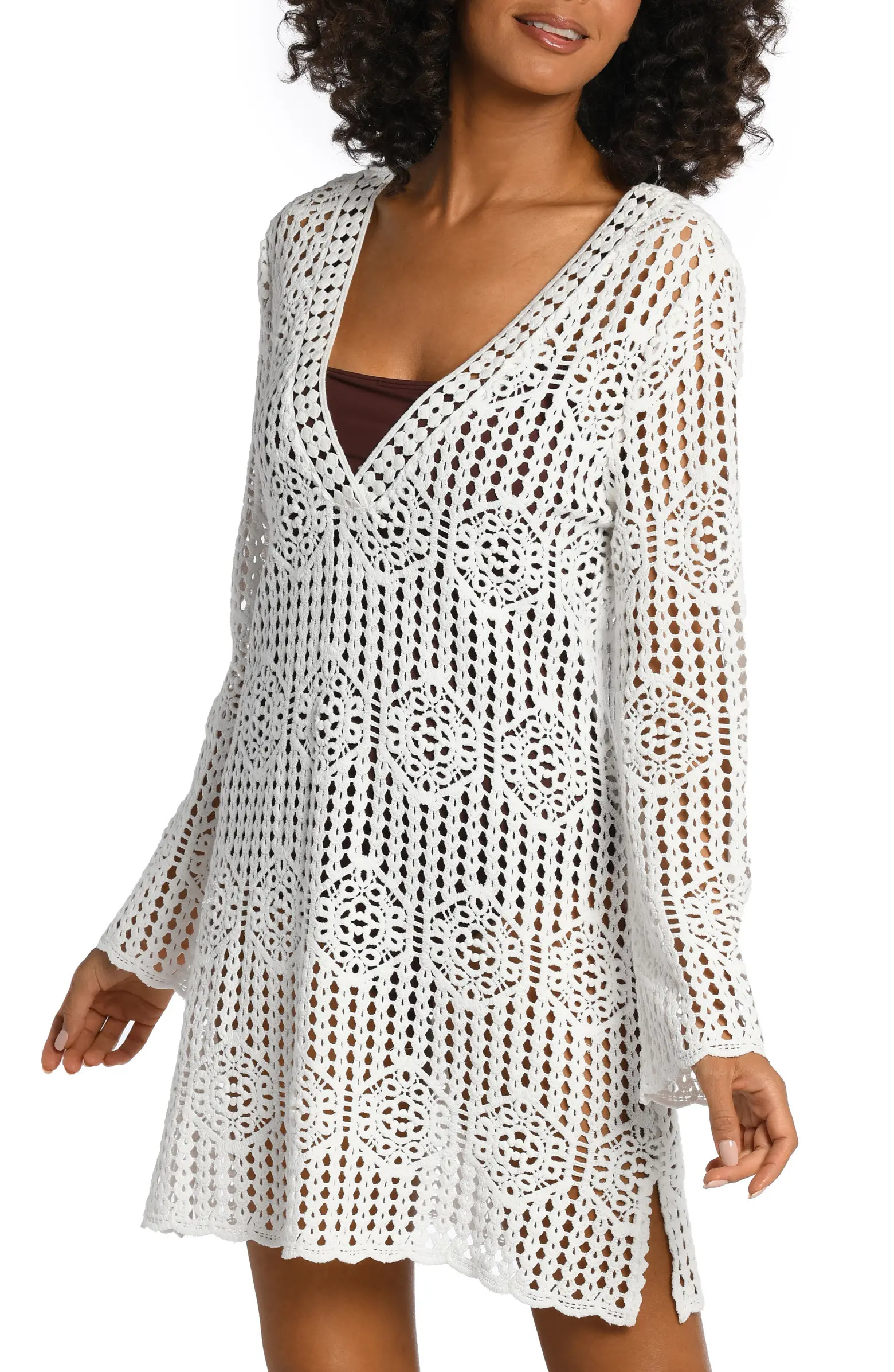 Waverly Long Sleeve Cotton Cover-Up Dress | Nordstrom