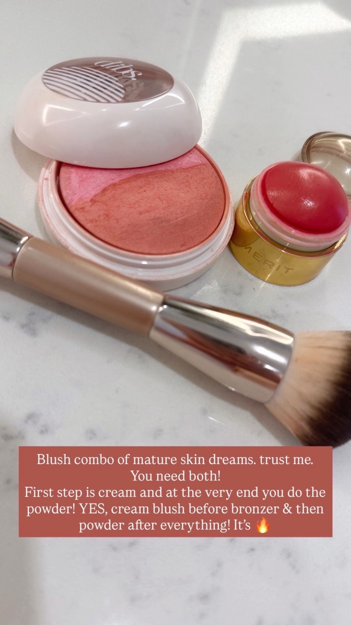 Obsessed with this combo! 💋🔥
Cream blush: lebonbon
Powder: pop star

Cream FIRST- powder LAST! Mature skin blush combo that will have people stopping you! I get asked daily!!! 🔥

Blush. Makeup. Beauty. 


#LTKOver40 #LTKBeauty #LTKmorningroutine