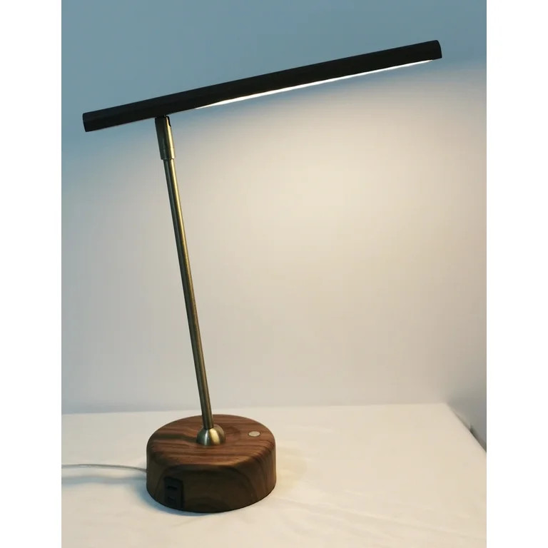 Better Homes & Gardens LED Wood Look Finish Desk Lamp, Modern Styling, Ideal for All Ages,New | Walmart (US)