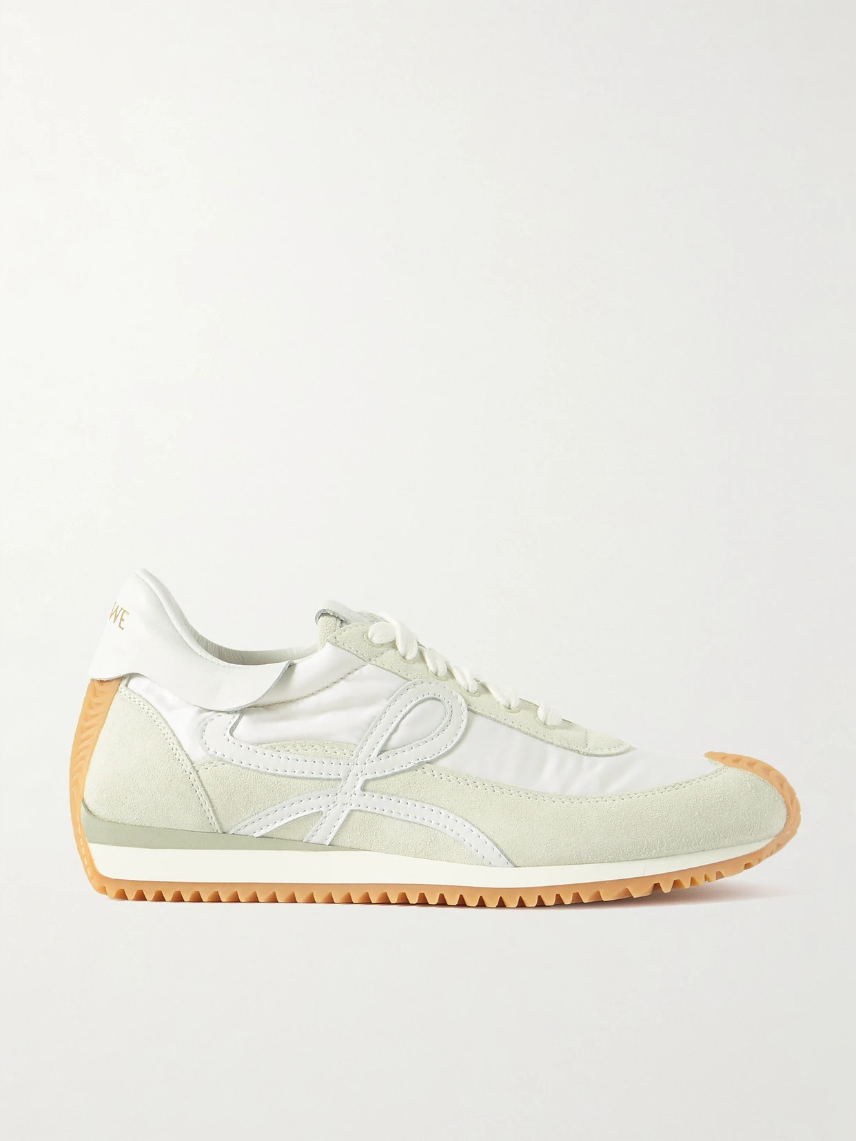 LOEWE - Flow Logo-appliquéd Shell, Leather And Suede Sneakers - White | NET-A-PORTER (US)