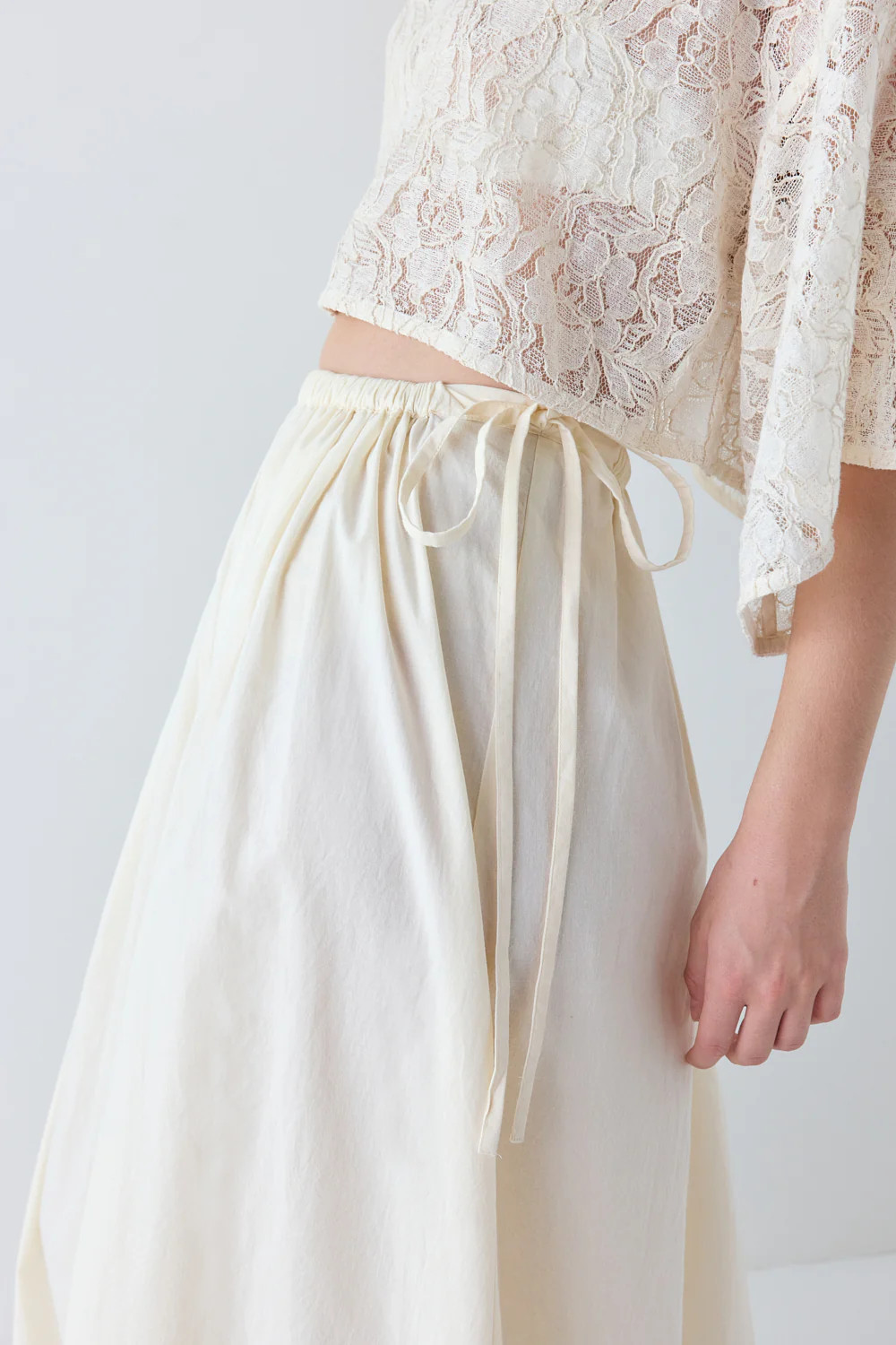 Fia Maxi Skirt Cream | VRG Grl