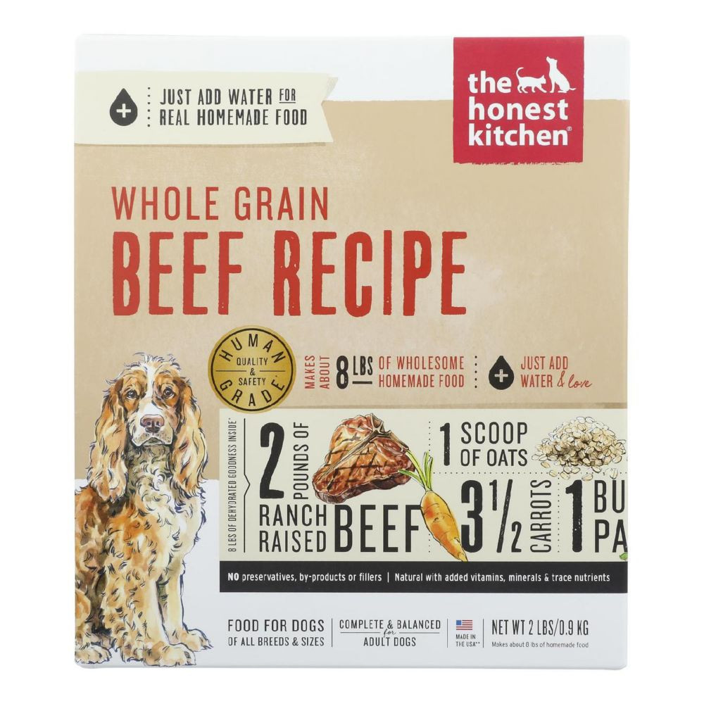 The Honest Kitchen - Dog Food - Whole Grain Beef Recipe - Case of 6 - 2 lb. | Oriental Trading Company