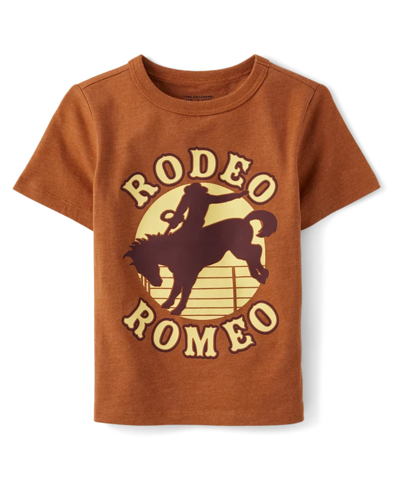 Baby And Toddler Boys Rodeo Romeo Graphic Tee - s/d gingerbread | The Children's Place