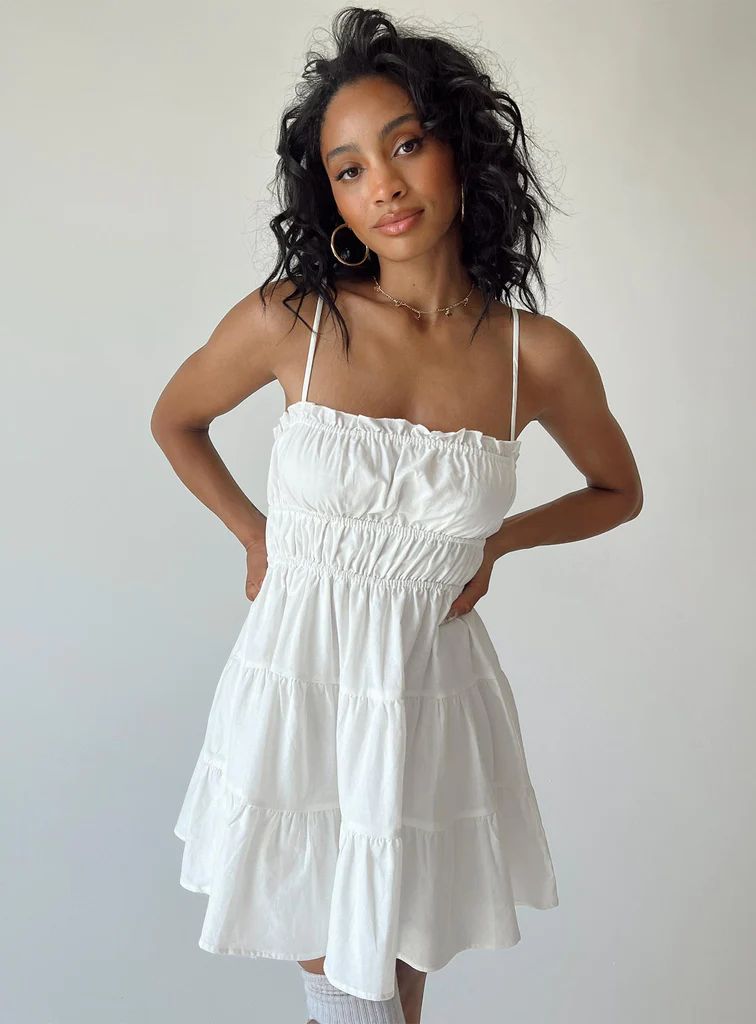 Ceara Mini Dress White | Princess Polly US
