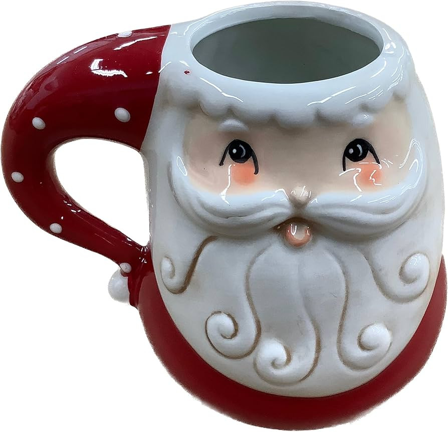 Johanna Parker Ceramic Coffee Tea Mug, Christmas Red Santa Gnome | Amazon (US)