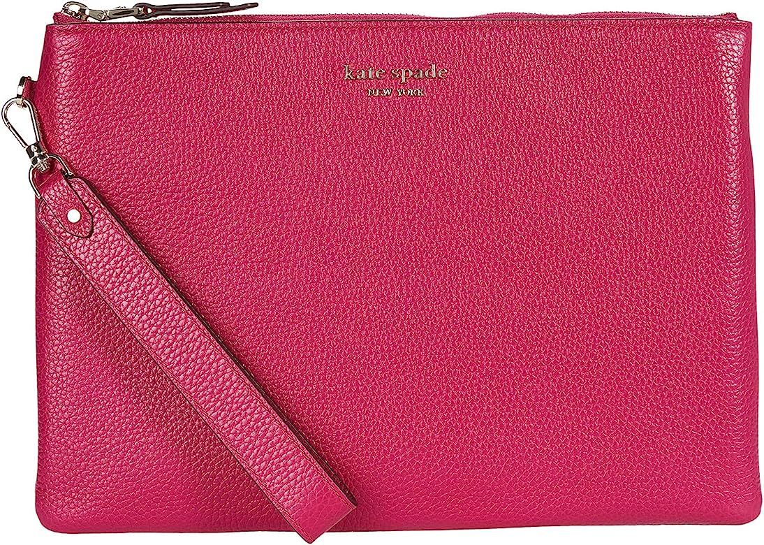 Kate Spade New York Roulette Large Pouch Wristlet Anemone Pink One Size | Amazon (US)