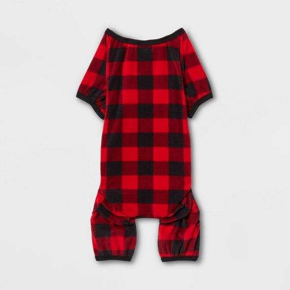 Dog and Cat Buffalo Check Pajama with Sleeves - Wondershop™ Red | Target