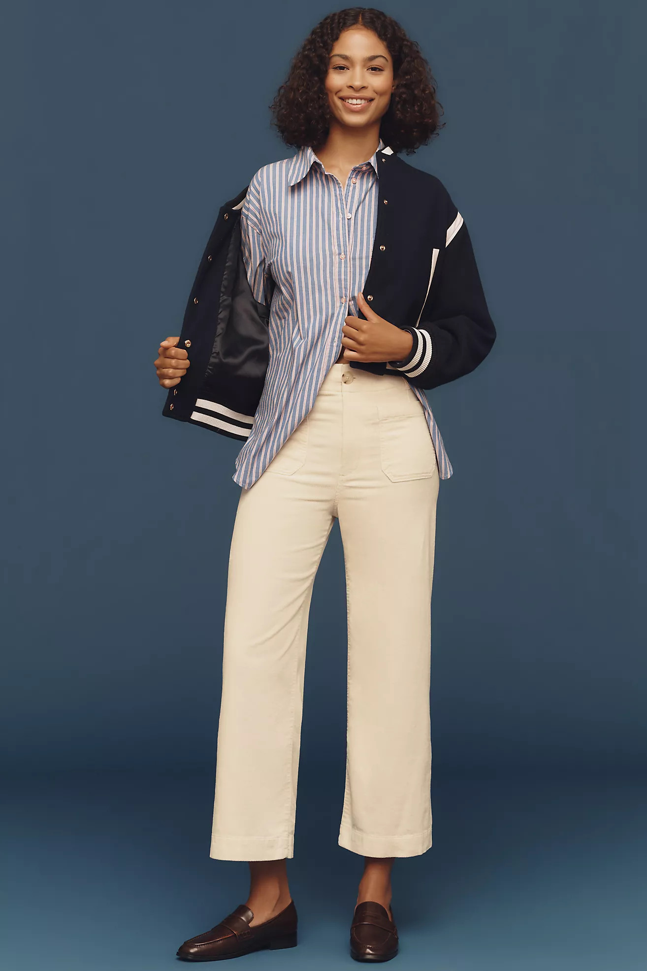 The Colette Corduroy Crop Wide-Leg Pants by Maeve | Anthropologie (US)