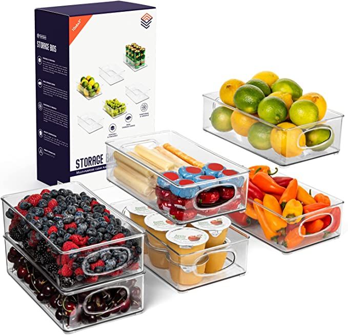 ClearSpace Plastic Pantry Organization and Storage Bins – Perfect Kitchen Organization or Kitch... | Amazon (US)
