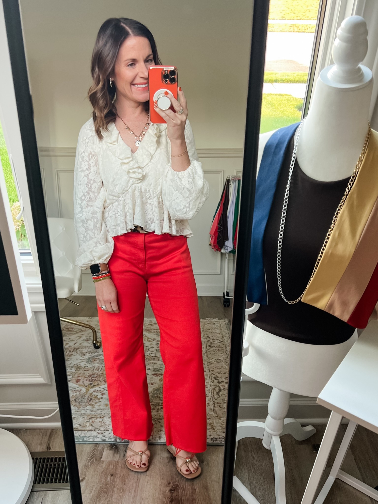 Lace top XS
Pants 25