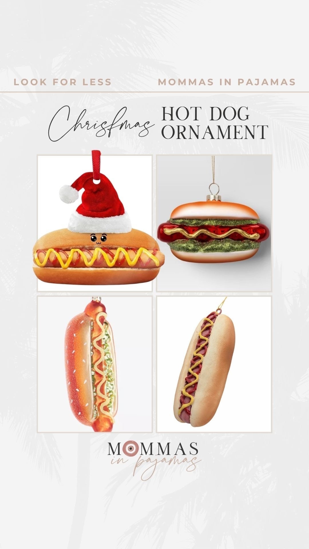 Hot dogs may be a super random ornament choice for some, but my dad absolutely loved. I’m seriously thinking about getting one for all my siblings since this if the first Christmas that our dad won’t be here. 
Holiday decorations, Christmas ornament 

#LTKFindsUnder50 #LTKHoliday #LTKSeasonal