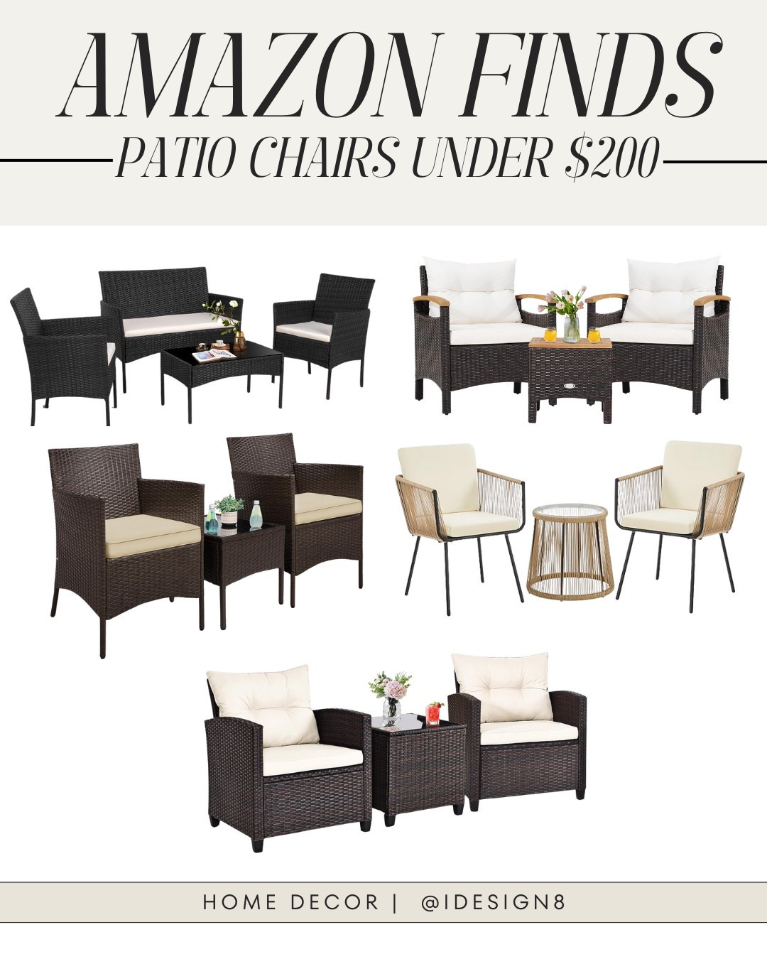 Amazon Patio Chairs Under $200