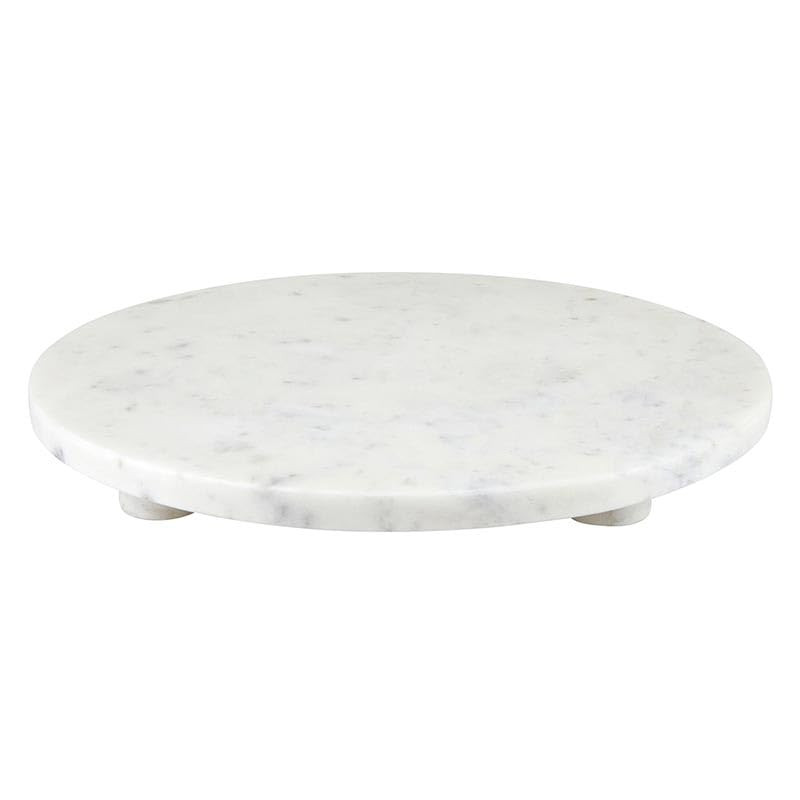 Santa Barbara Design Studio Marble Serving Board Strong Stone Round Footed Tray, 12" Diameter, Wh... | Amazon (US)