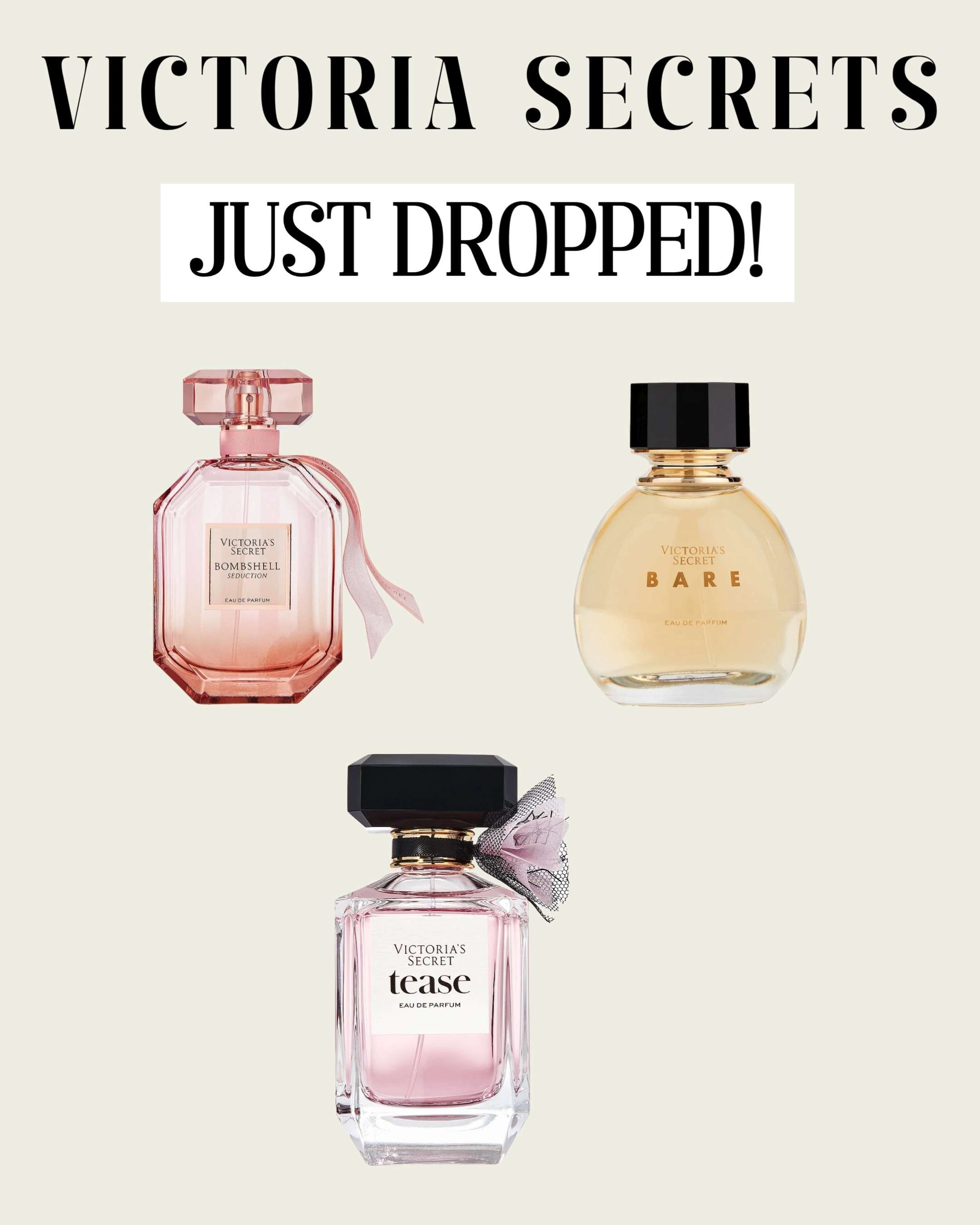 Victoria’s Secret Scents You’ll Love 💖
From the flirty Tease Eau de Parfum, to the sensual Bombshell Seduction, and soft-glow Bare Eau de Parfum — these dreamy fragrances are total mood lifters! 🌸✨#LTKFinds #LTKFragrance #LTKPerfume #LTKStyle 

 

#LTKBeauty #LTKFindsUnder100 #LTKSaleAlert