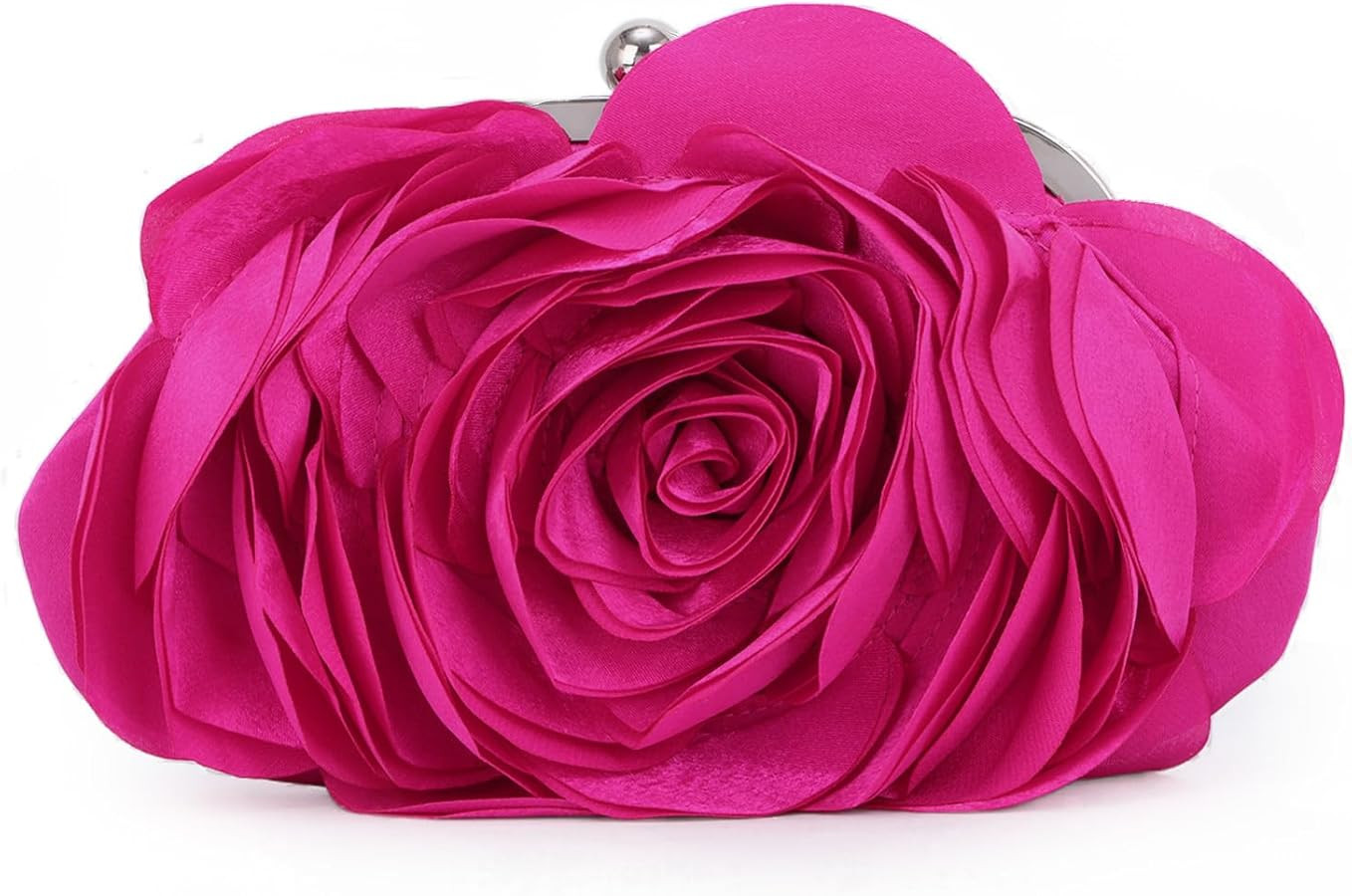 Fecialy Women Evening Bag Floral Satin Clutch Purses with Chain Rose Pattern Purse Party Prom Han... | Amazon (US)