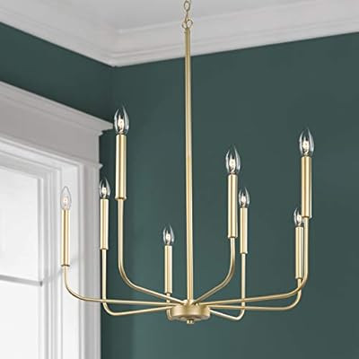 KSANA Gold Chandelier Modern Light Fixture for Bedroom, Foyer, Dining & Living Room, Kitchen, and... | Amazon (US)