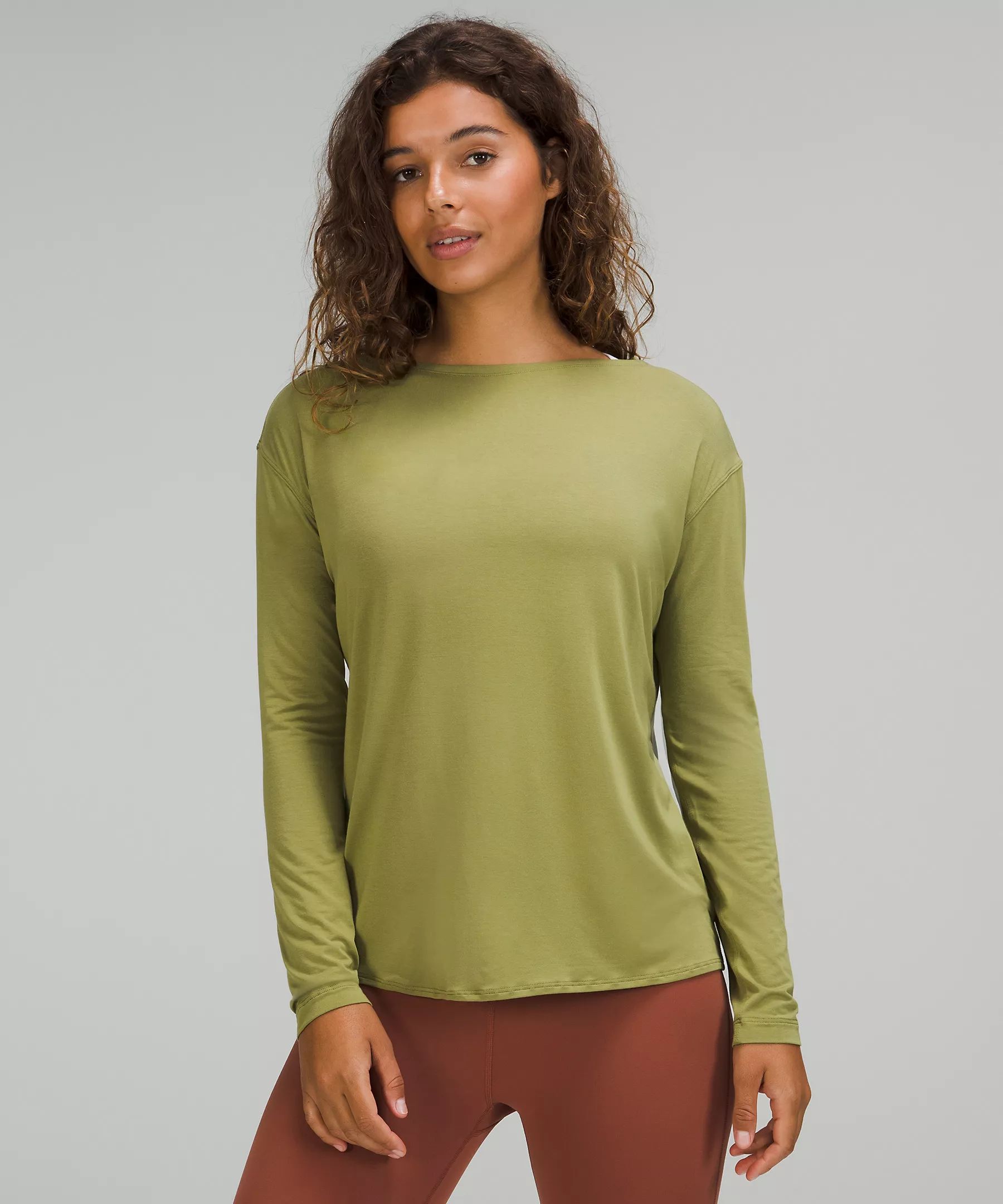 Modal-Blend Open-Back Long Sleeve Shirt | Women's Long Sleeve Shirts | lululemon | Lululemon (US)