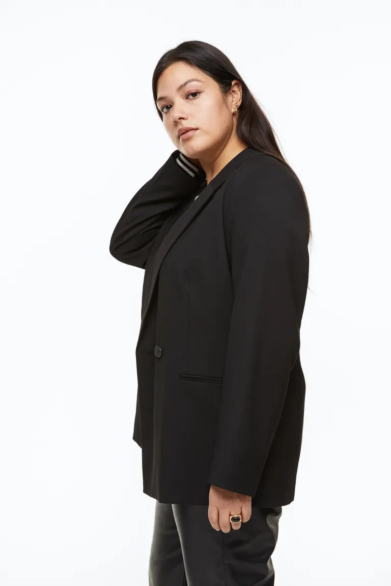 Double-breasted blazer - Black - Ladies | H&M GB | H&M (UK, MY, IN, SG, PH, TW, HK)