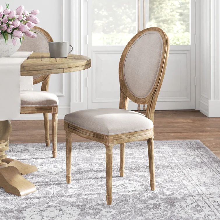 Lauryn Tufted Linen King Louis Back Parsons Chair | Wayfair North America