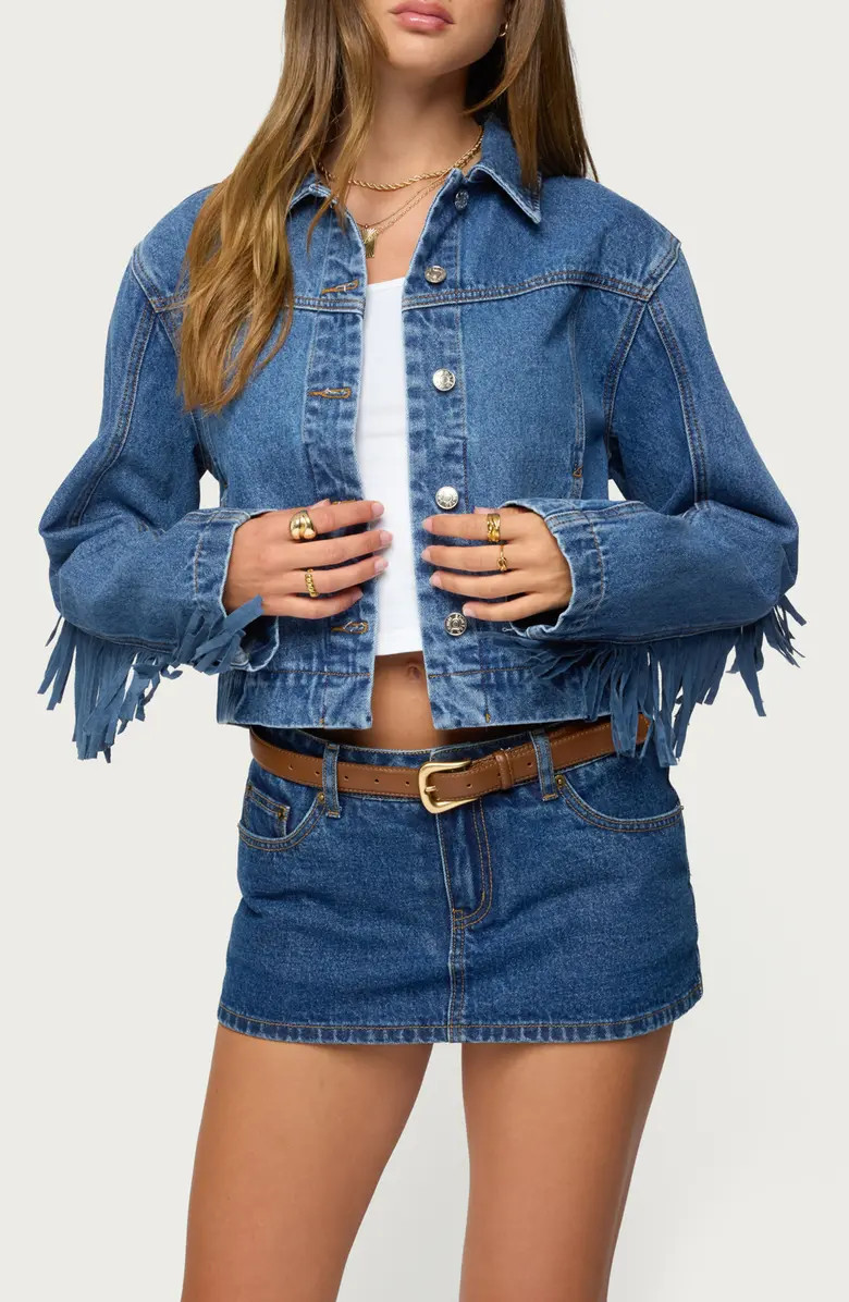 Maurice Fringe Denim Jacket | Nordstrom