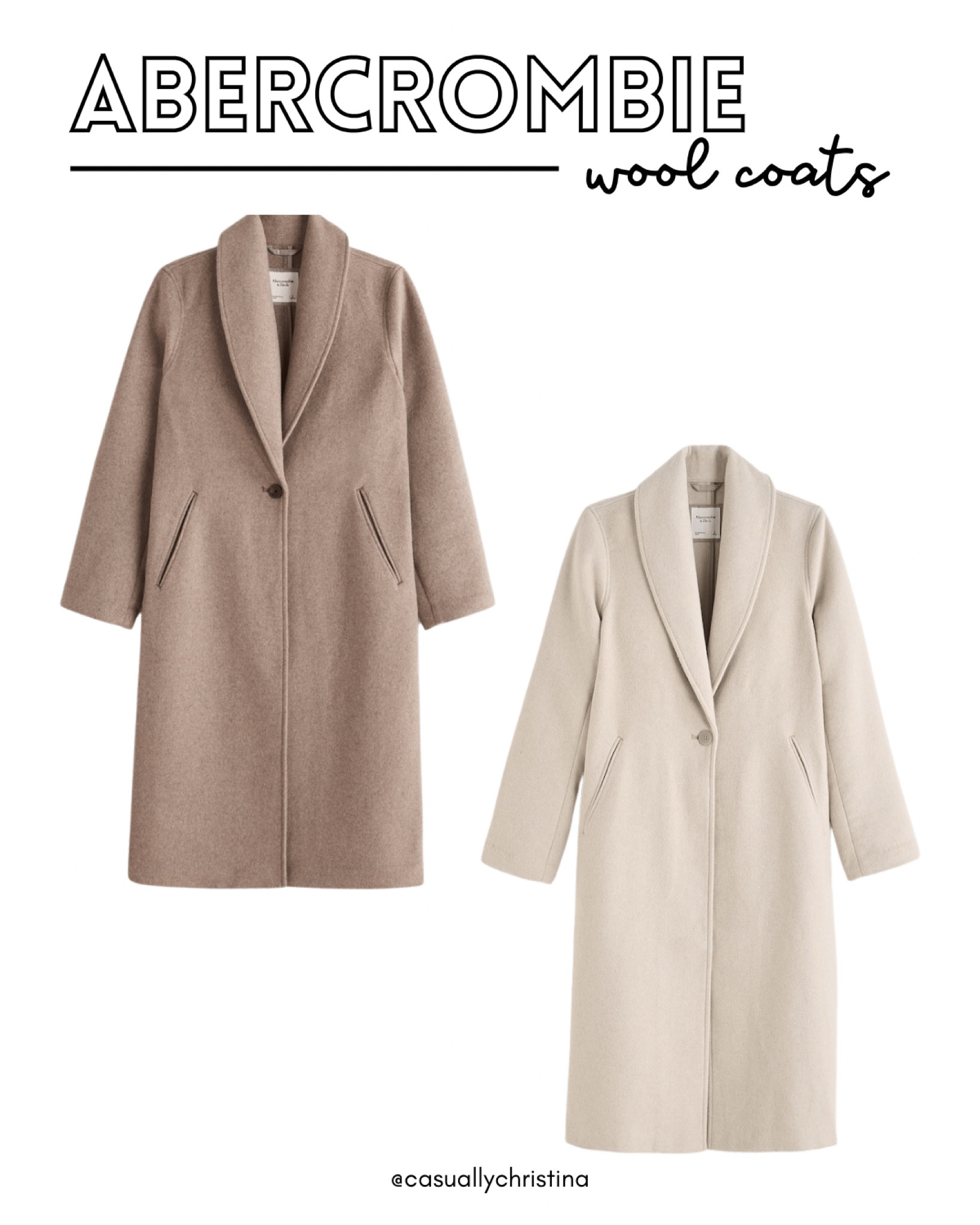 Abercrombie and Fitch Winter wool coat. Dress up or down, a must have staple jacket this winter. 

Wool coat, womens jacket, Abercrombie finds, winter coat, neutral looks, fashion trends, Thanksgiving day outfit, Christmas outfit, sweater dress, winter dress, work dress, New Year’s Eve dress, casual date night, affordable fashion, fashion find, Fall style, Fall outfit, Fall dress, Winter style, winter dress, winter outfit, winter dress, fall look, winter look, Casual work outfit, Everyday style, Everyday outfit, Casual outfit ideas, Casual outfit, Casual date night outfit, Vacation outfits, Winter break dress, winter trends, Spring trends, Fall fashion find, Winter looks, Winter outfit idea, Winter favorites, Winter accessories, Vacation looks, Winter sweater, Fall must haves, Fall boots, Winter shoes, gifts for her, budget friendly fashion, Airport outfit, Travel outfit, Airport travel looks 

#LTKSeasonal #LTKstyletip #LTKHoliday