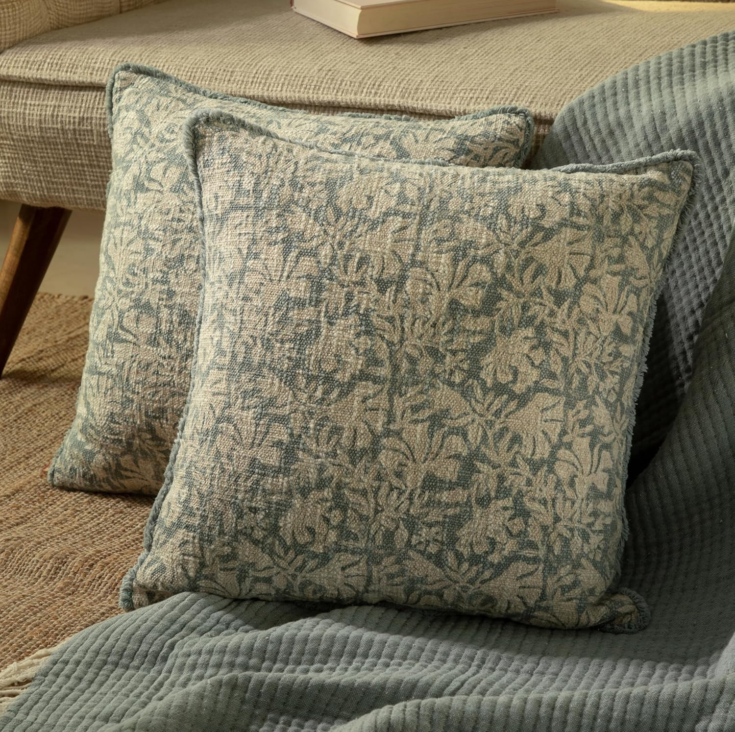 Decorative Throw Pillow Covers, Set of 2 (Paleblue, 18" x 18" (Pack of 2)) | Amazon (US)