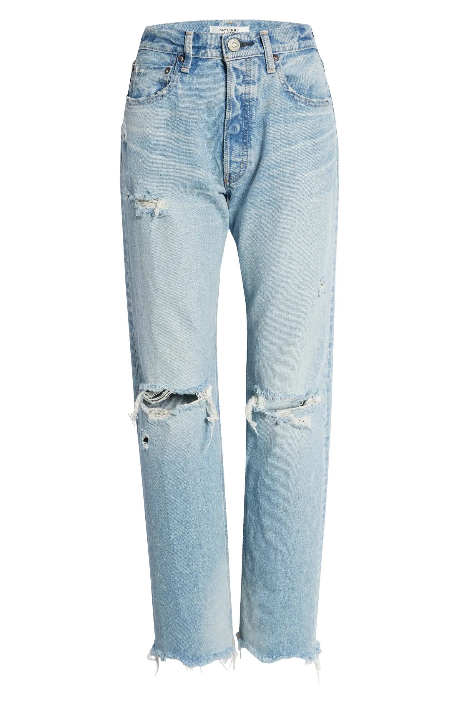 Odessa Distressed Wide Leg Jeans | Nordstrom