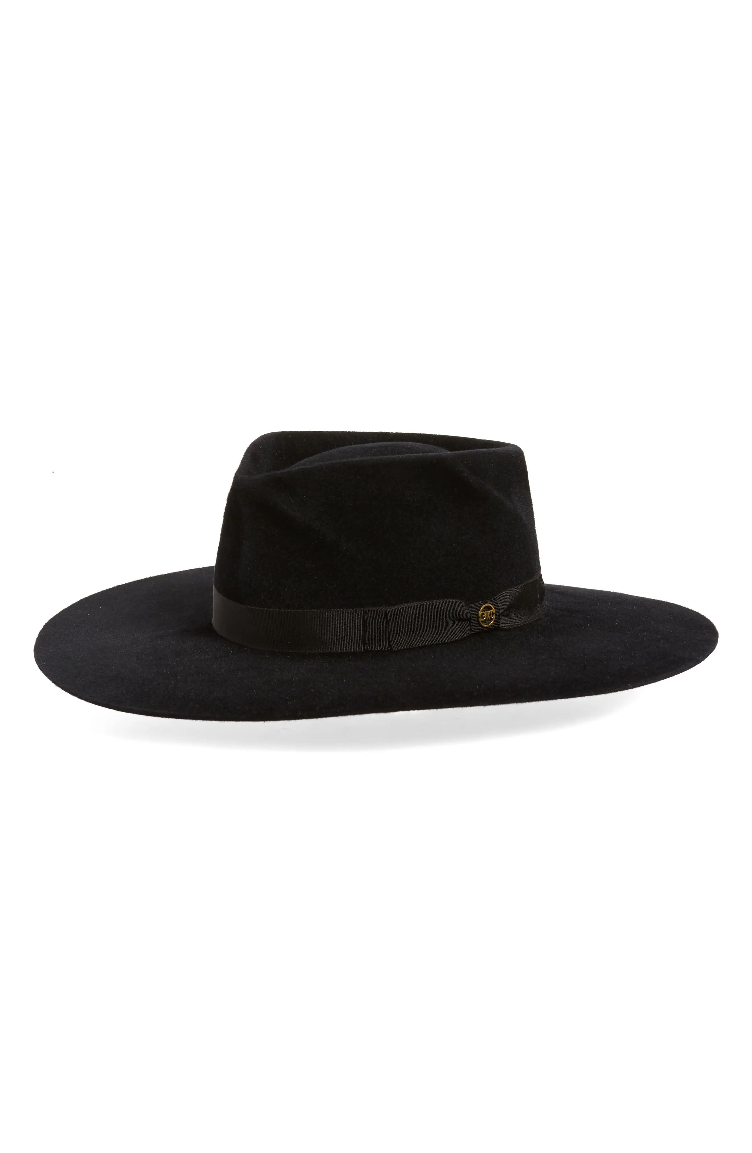 Women's Gladys Tamez Harrison Fur Felt Velour Hat - Black | Nordstrom