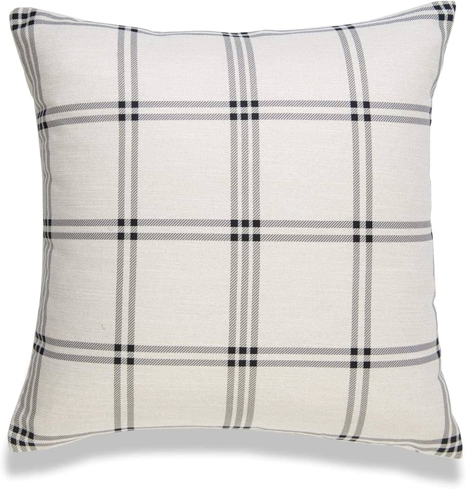 Modern Boho Pillow Cover, Gray, Plaid, 20" x20" | Amazon (US)