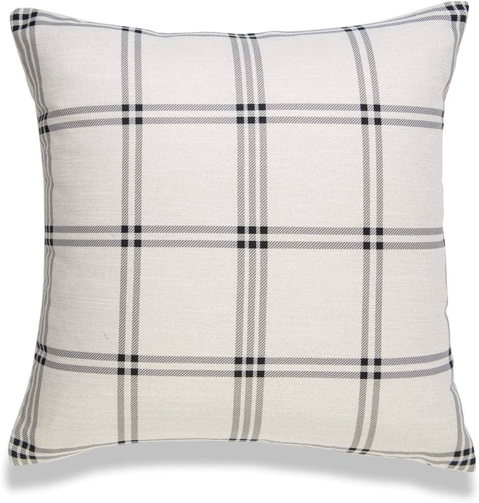 Modern Boho Pillow Cover, Gray, Plaid, 20" x20" | Amazon (US)