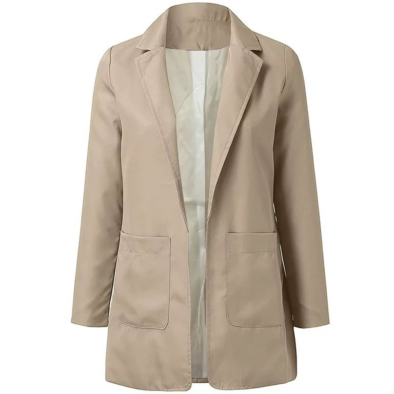 Frostluinai Savings Clearance 2023! Blazer Jackets for Women Women Solid Long Sleeve Office Coat ... | Walmart (US)