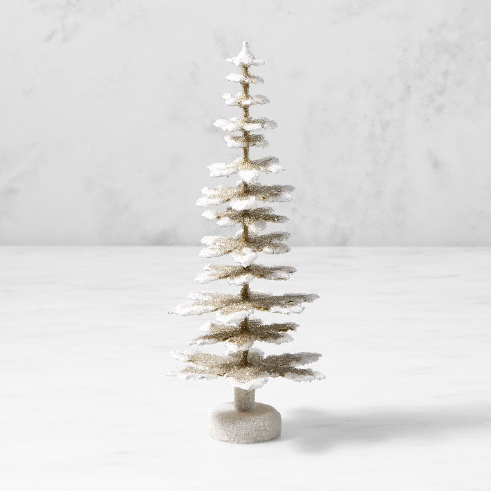 Champagne Shimmer Tabletop Trees | Williams-Sonoma