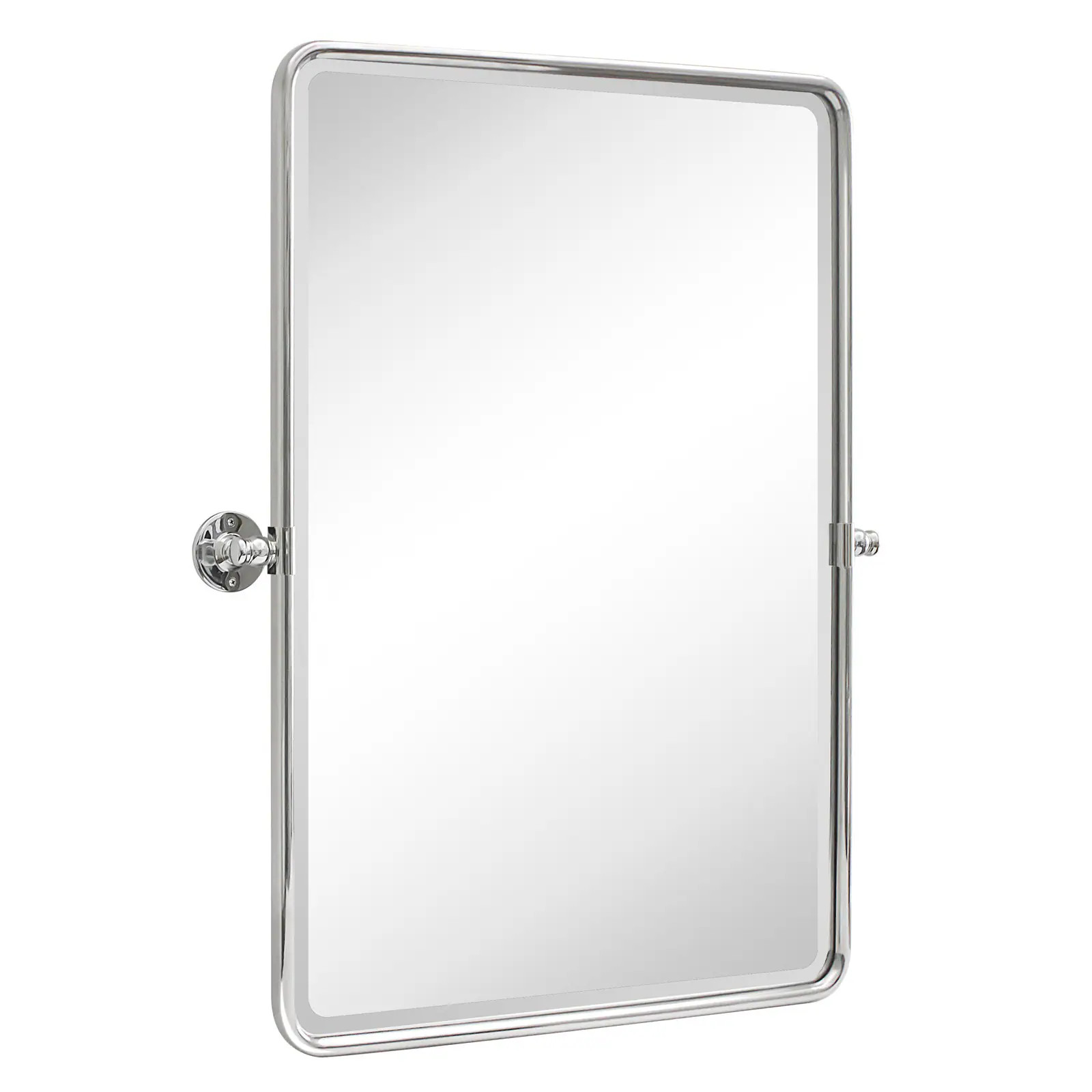 TEHOME Woodvale 23-in x 35-in Beveled Rectangle Tilting Bathroom Vanity Mirror ( Chrome ) | GC-00309 | Lowe's