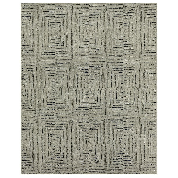 Gap Home Diamond Striped Textured Indoor Area Rug, Gray and Blue, 8'x10' - Walmart.com | Walmart (US)