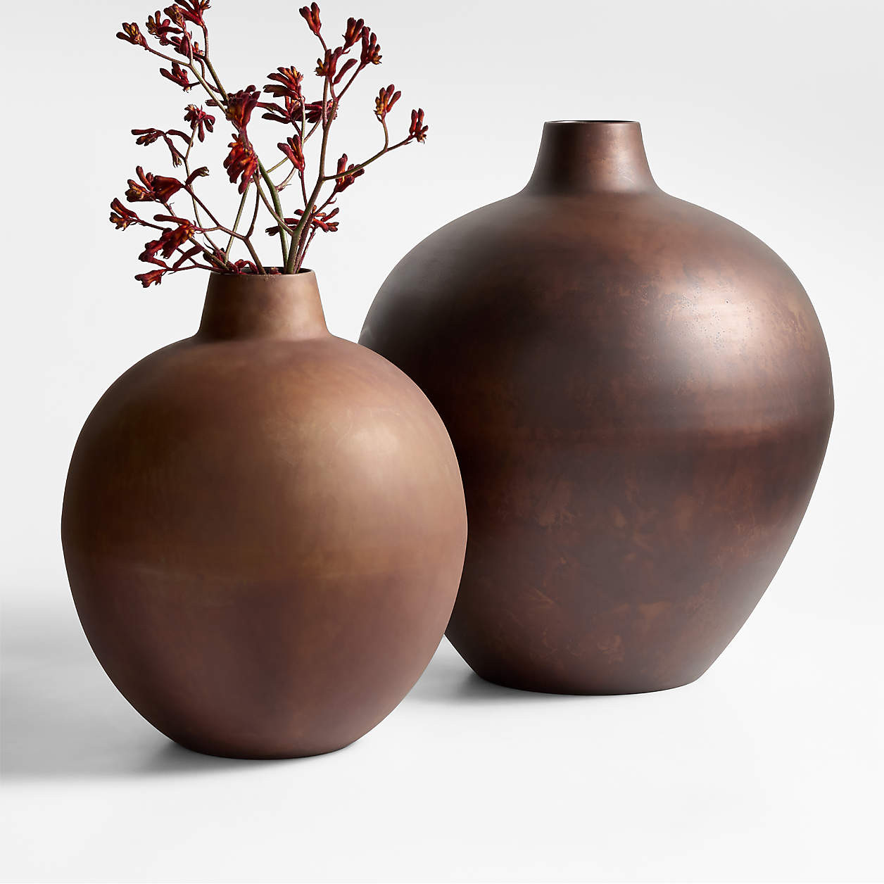 Apone Large Iron Vase 18" + Reviews | Crate & Barrel | Crate & Barrel