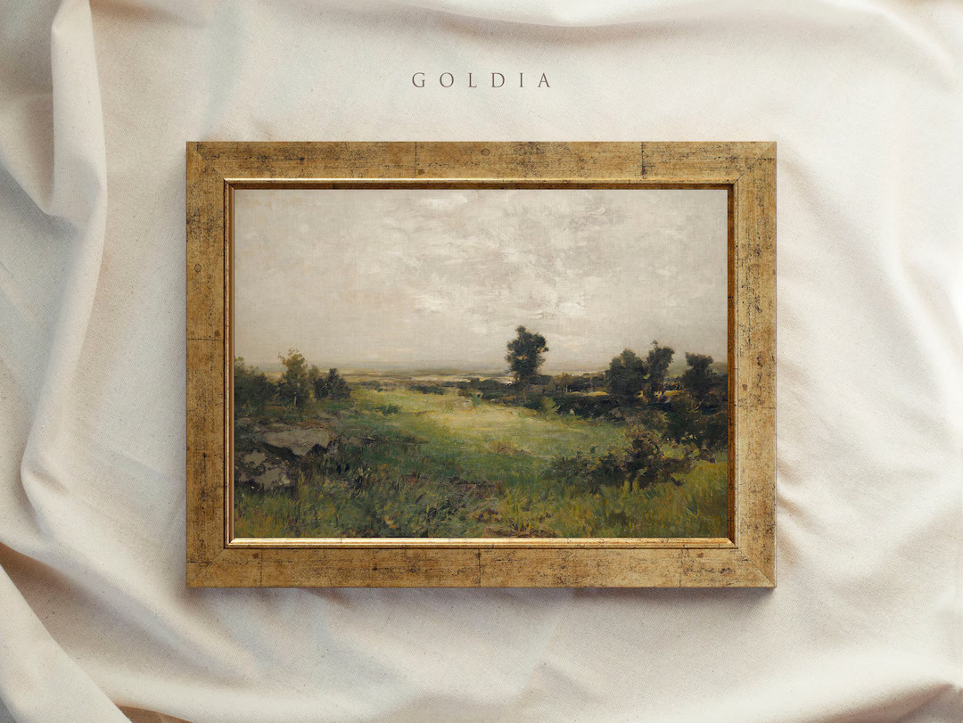 Vintage Art Framed Vintage Landscape Painting Antique - Etsy | Etsy (US)