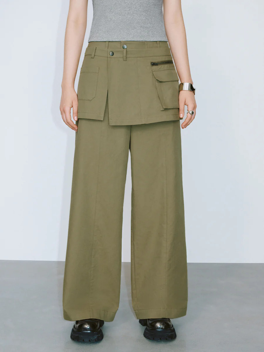 2 In 1 Wide-Leg Pants | Urban Revivo