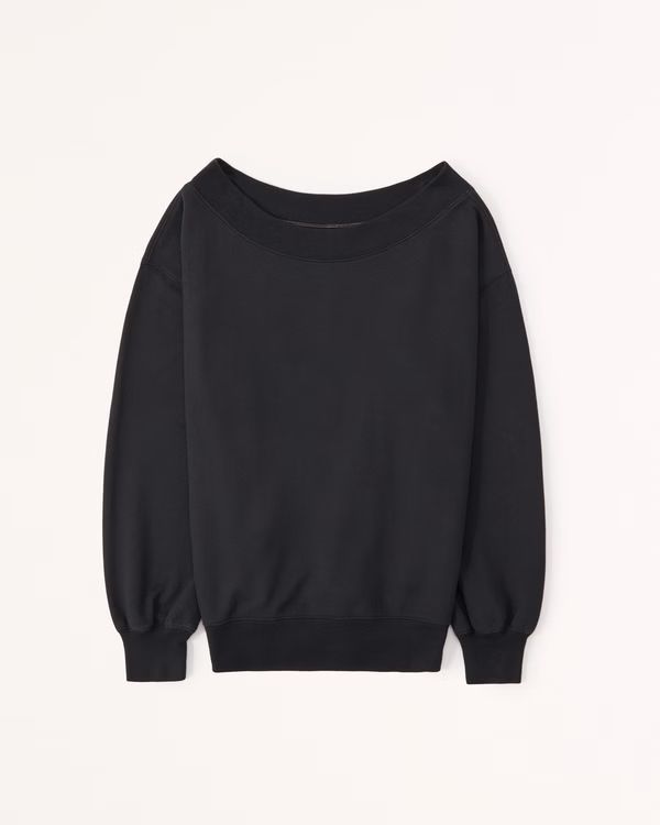 Off-The-Shoulder Tunic Crew Sweatshirt | Abercrombie & Fitch (US)