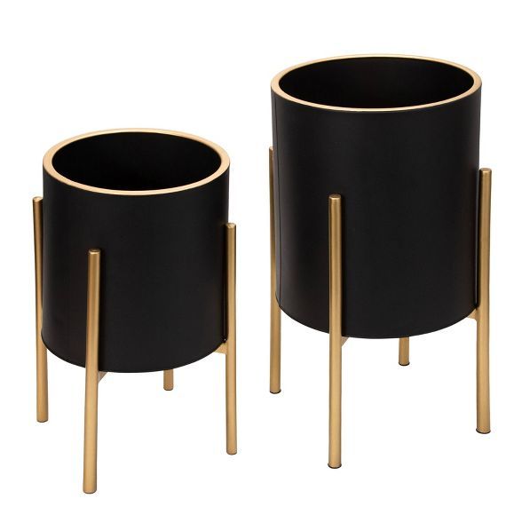 Set of 2 Planter on Metal Stand - Sagebrook Home | Target