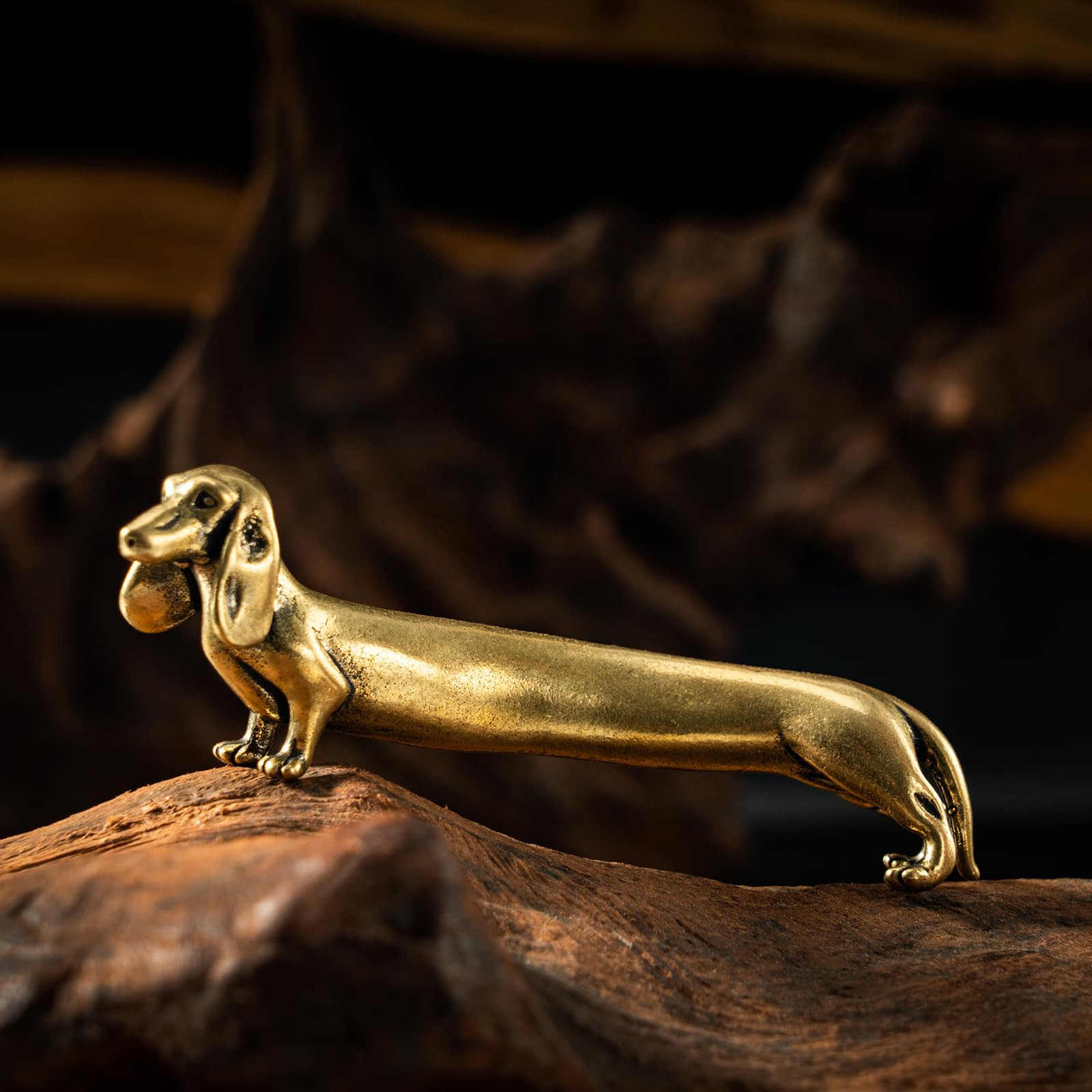 CHOVY Vintage Solid Brass Miniature - Delicate Dachshund Desk Ornament for Pet Enthusiasts - Exqu... | Amazon (US)