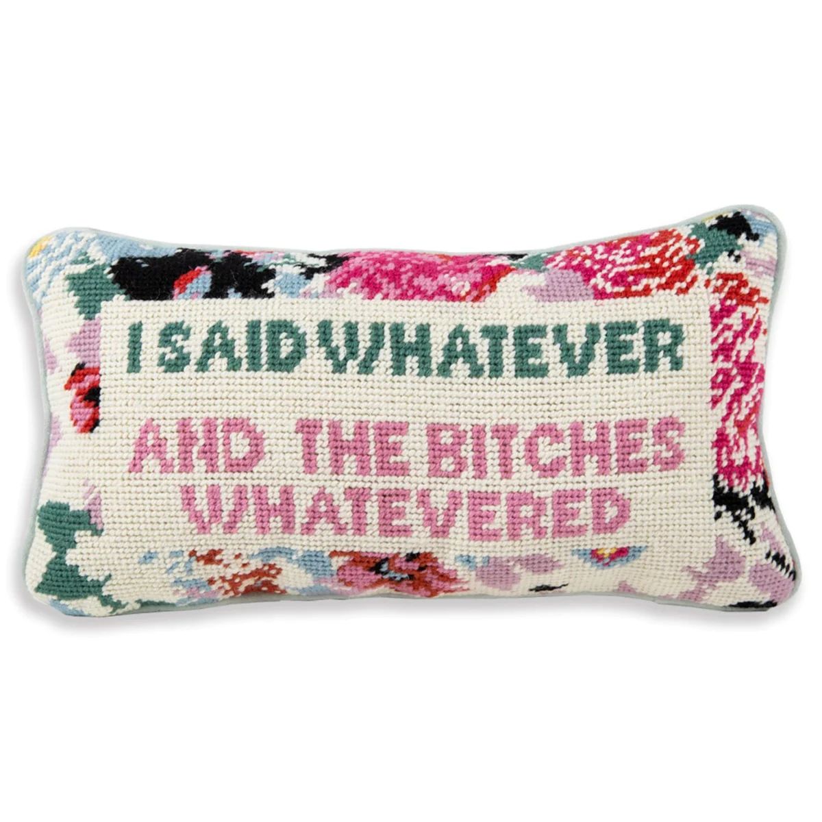 Whatever Bitches Needlepoint Pillow | Furbish Studio