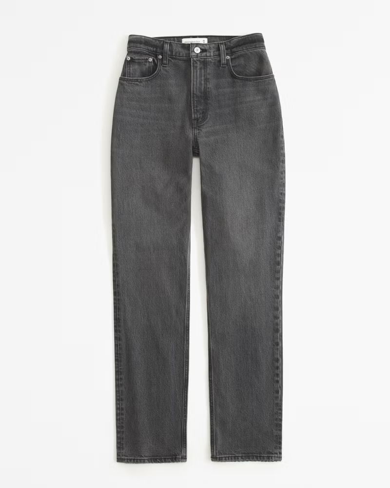 Women's Curve Love Ultra High Rise 90s Straight Jean | Women's Bottoms | Abercrombie.com | Abercrombie & Fitch (US)