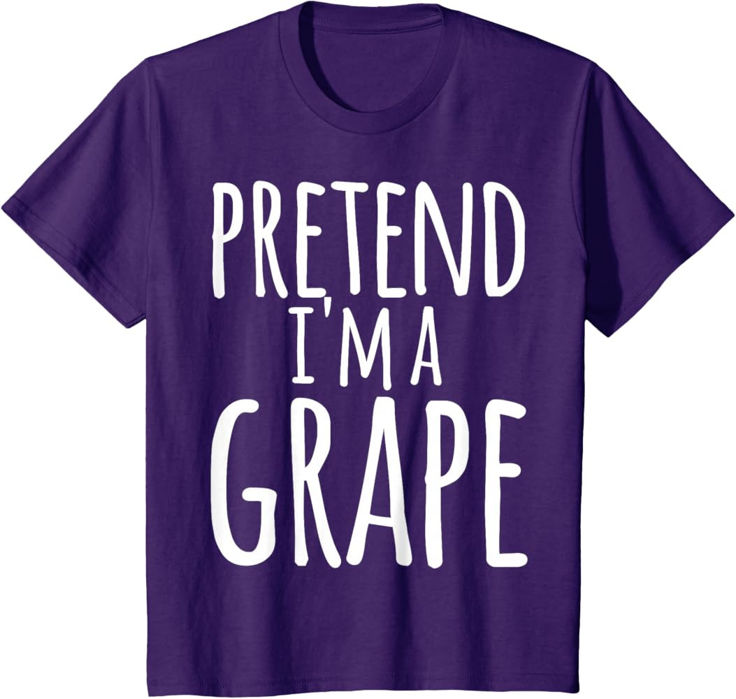 Funny Lazy Halloween Pretend I'm A Grape Costume T-Shirt | Amazon (US)