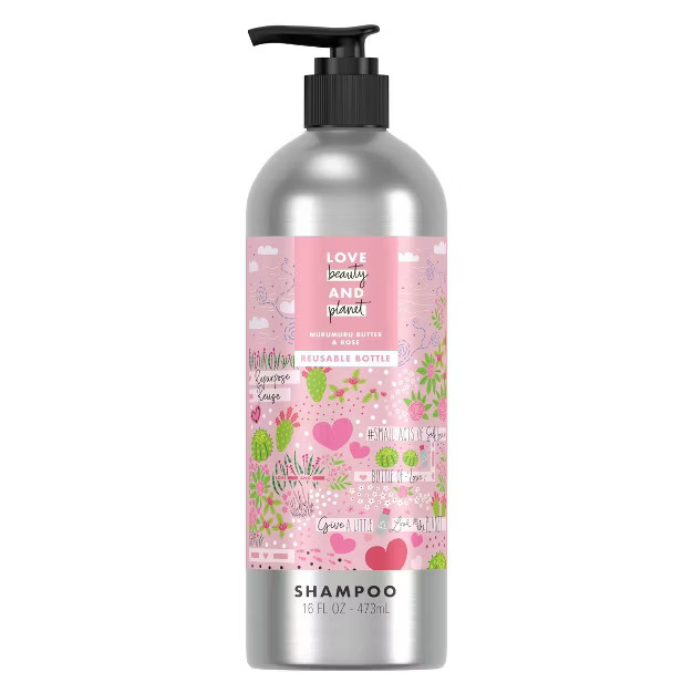 Love Beauty and Planet Murumuru Butter & Rose Shampoo In Reusable Pump Bottle - 16 fl oz | Target